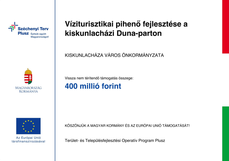 Projekttábla - Vízturisztikai pihenő