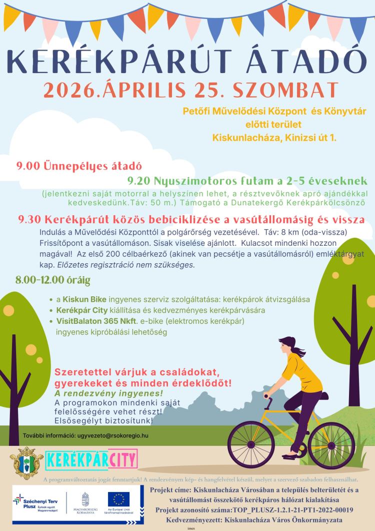 Projektzáró rendezvény- kerékpárút